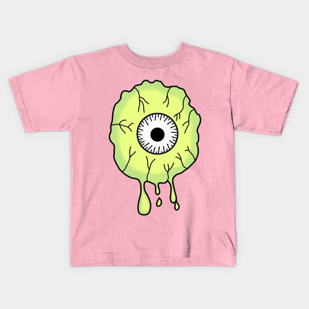 Eyeball - Green Kids T-Shirt by frankenstipple